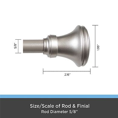 Kenney® Fast Fit™ Vance 5/8" No Measure Curtain Rod