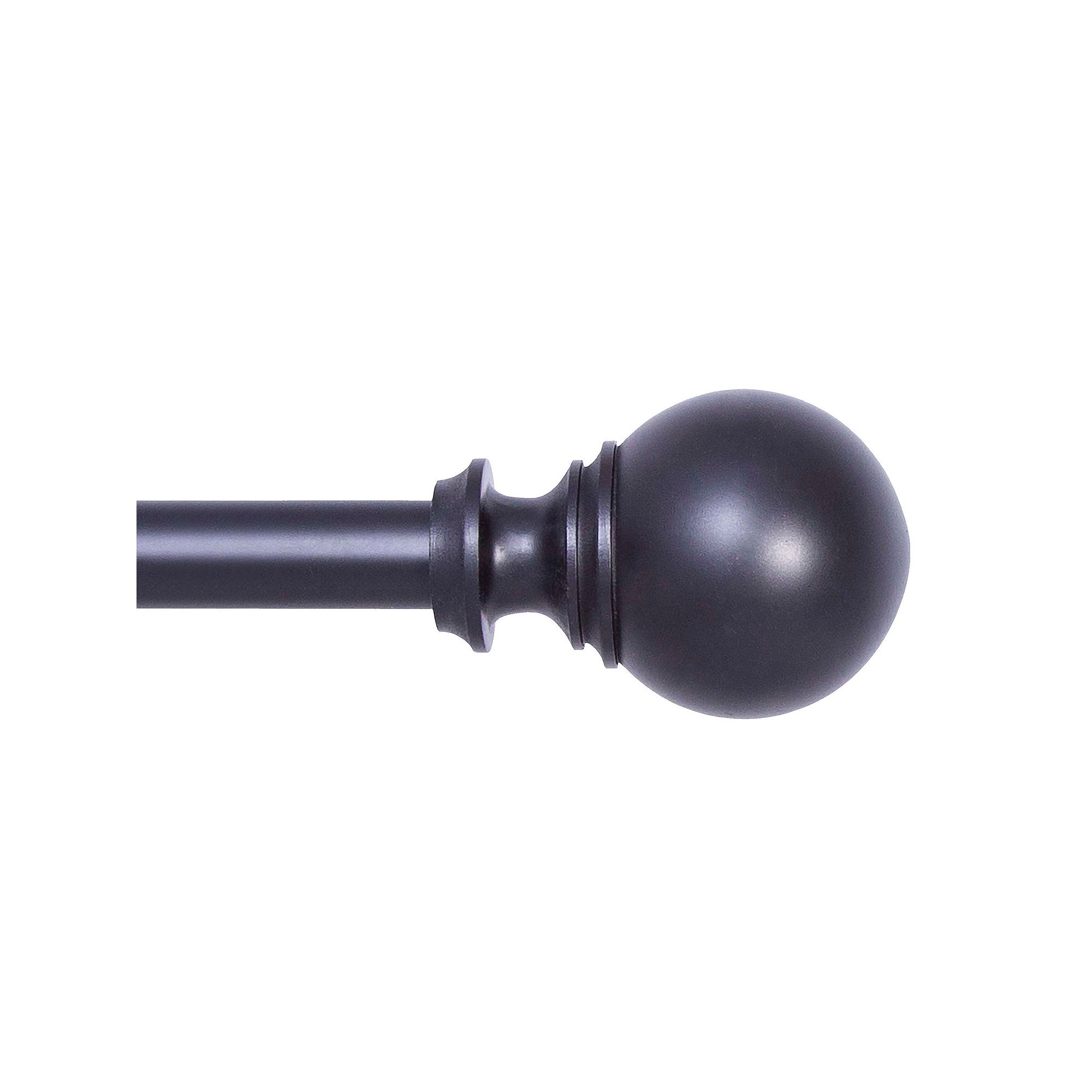 Kenney® Fast Fit™ Carlin 5/8 No Measure Curtain Rod, Matte Black