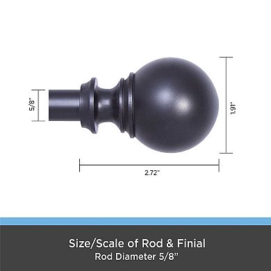 Kenney® Fast Fit™ Carlin 5/8" No Measure Curtain Rod