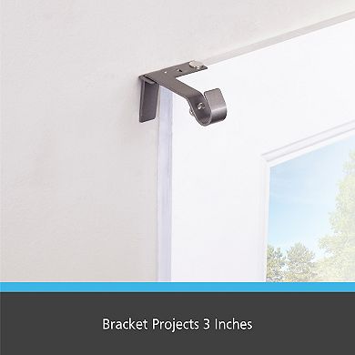 Kenney® Fast Fit™ 5/8" No Measure Curtain Rod Brackets 2-pack Set