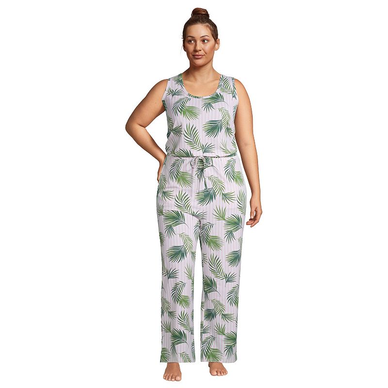 46925438 Plus Size Lands End Sleeveless Lounge Jumpsuit, Wo sku 46925438