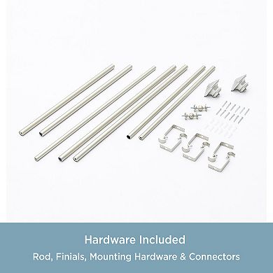 Kenney® Mission ¾” Decorative Bay Window Double Curtain Rod