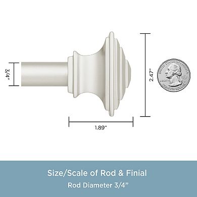 Kenney® Mission ¾” Decorative Bay Window Double Curtain Rod