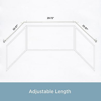 Kenney® Mission ¾” Decorative Bay Window Double Curtain Rod