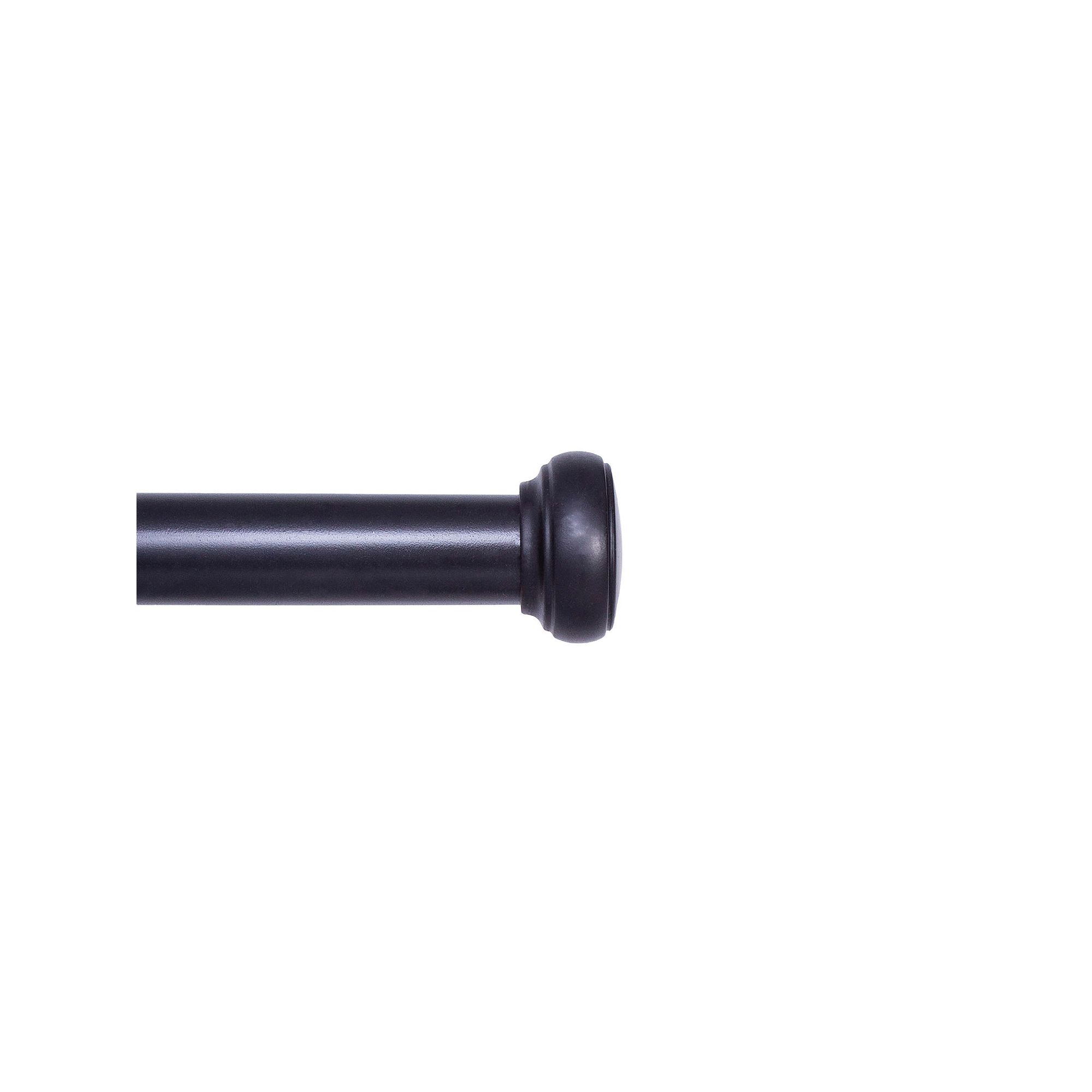 Kenney® Weaver 1” Standard Decorative Window Curtain Rod, Black