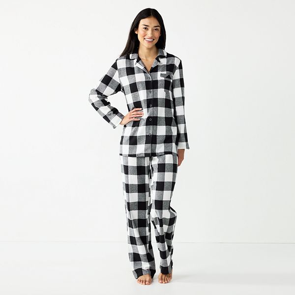 Women s Jammies For Your Families Ho Ho Ho Flannel Pajama Set