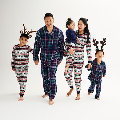 Women's Jammies For Your Families® Christmas Morning Fairisle Top & Fleece Bottoms Pajama Set