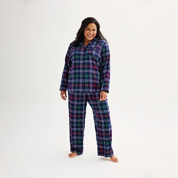 Plus Size Jammies For Your Families® Christmas Morning Plaid Flannel