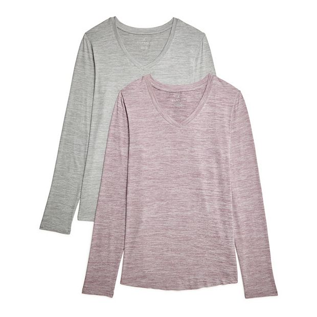 Women's Danskin 2-Pack Essential Long Sleeve Tees