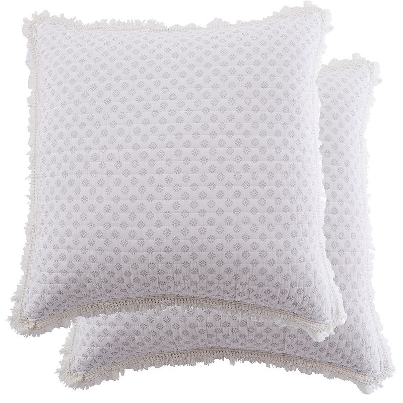 75229228 Levtex Home Pippa 2-pack Euro Sham Set, White sku 75229228