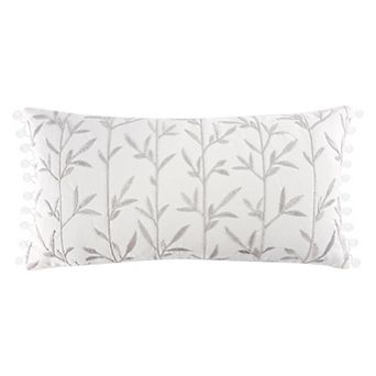 Levtex Home Pippa Embroidered Leaves Pom Pillow