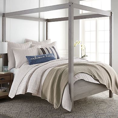 Levtex Home Tobago Stripe Taupe Quilt Set with Shams