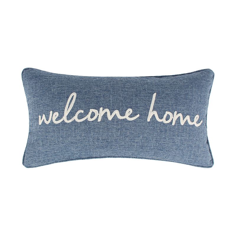 Levtex Home Tobago Welcome Home Throw Pillow, Blue, Fits All