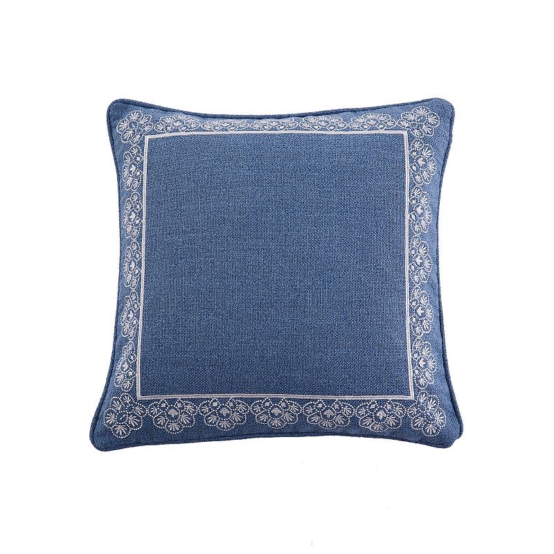 Levtex Home Apolonia Blue Framed Square Pillow, Fits All