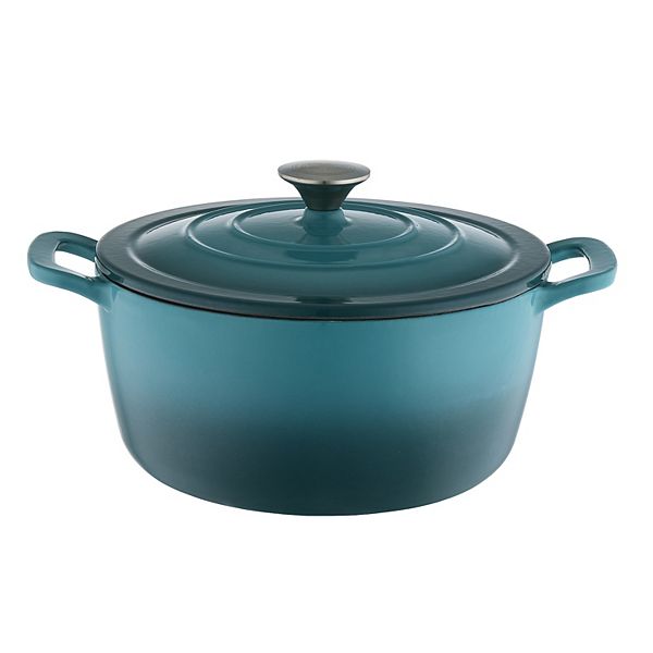 Food Network™ 3.5-qt. Ombre Enameled Cast-Iron Dutch Oven - Turquoise
