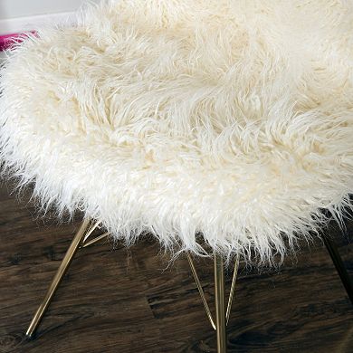 Linon Remy Flokati Inspired Faux Fur Accent Chair