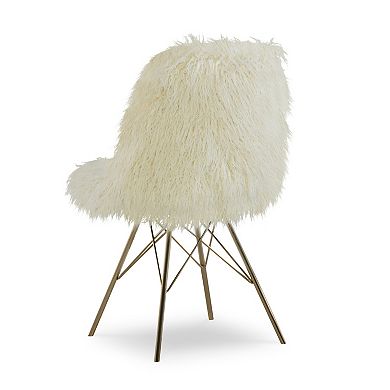Linon Remy Flokati Inspired Faux Fur Accent Chair