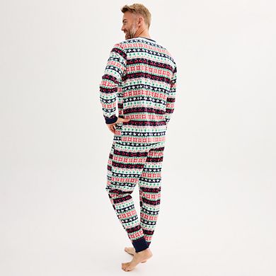 Men's Jammies For Your Families® Christmas Morning Fairisle Top & Bottoms Pajama Set