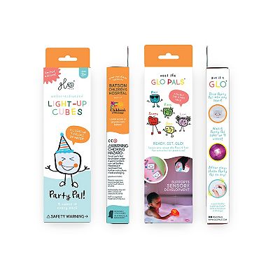 Glo Pals Liquid Activated Light Up Cubes - 4-pack Party Pal Multicolor