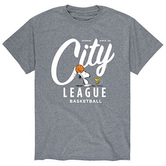 Men's Peanuts City Basketball League Tee