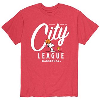 Men's Peanuts City Basketball League Tee