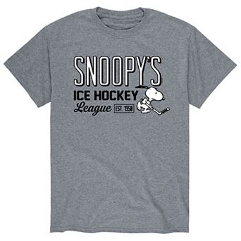 Men's Peanuts Ice Hockey League Tee
