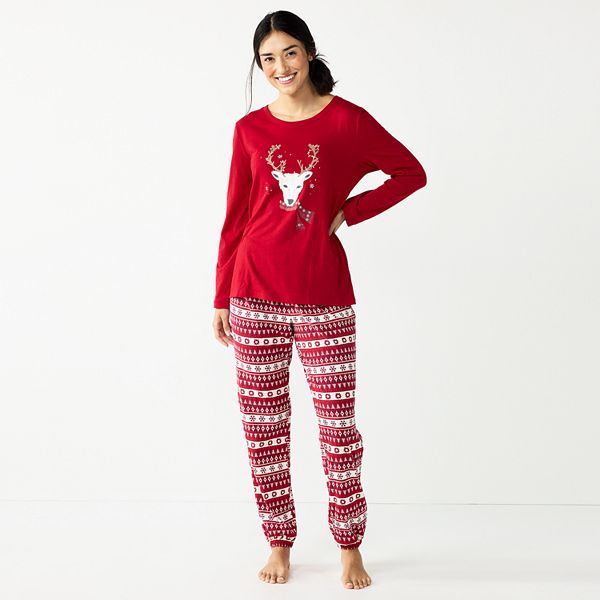 Women's Jammies For Your Families® Christmas Spirit Top & Pants Pajama Set