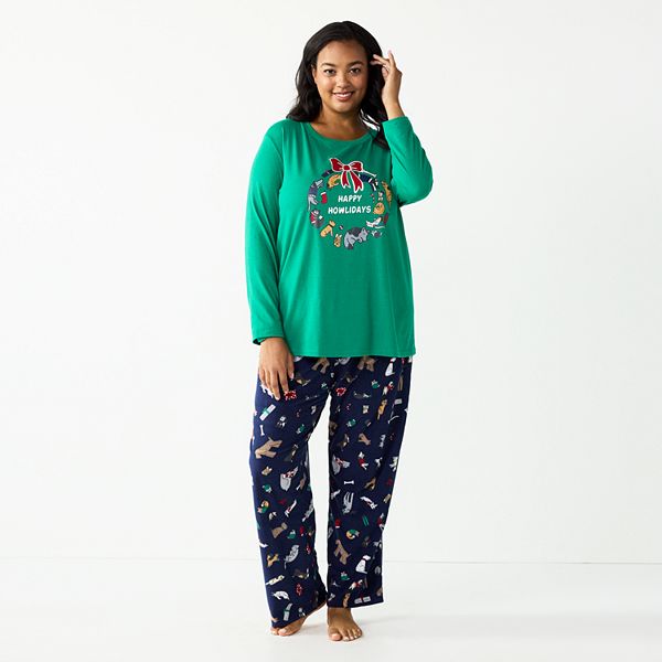 Plus Size Jammies For Your Families® Happy Howlidays Pajama Set