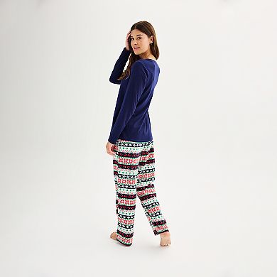 Women's Jammies For Your Families® Christmas Morning Top & Fairisle Bottoms Pajama Set