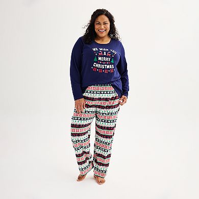 Women's Jammies For Your Families® Christmas Morning Top & Bottoms Pajama Set