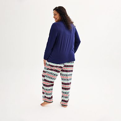 Women's Jammies For Your Families® Christmas Morning Top & Bottoms Pajama Set