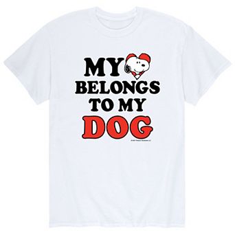 Men's Peanuts Heart Belongs Dog Tee
