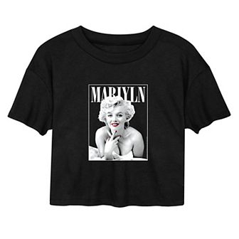 Juniors' Marilyn Monroe Cropped Tee
