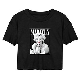 Juniors' Marilyn Monroe Cropped Tee
