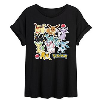 Juniors' Pokémon Eeveelution Oversized Tee