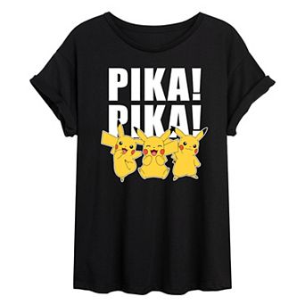 Juniors' Pokémon Pika Pika Oversized Tee