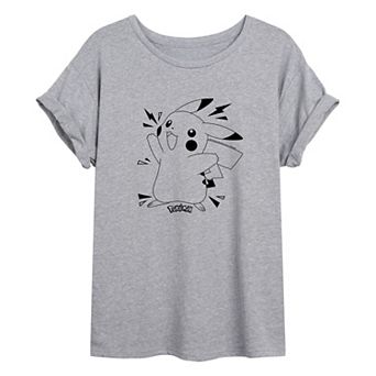 Juniors' Pokémon Pikachu Dex Oversized Tee