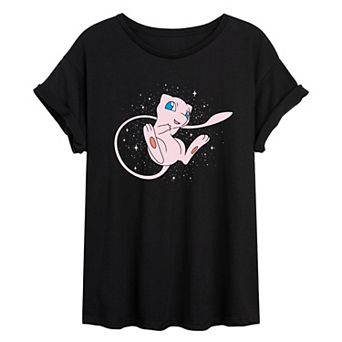 Juniors' Pokémon Starry Mew Oversized Tee