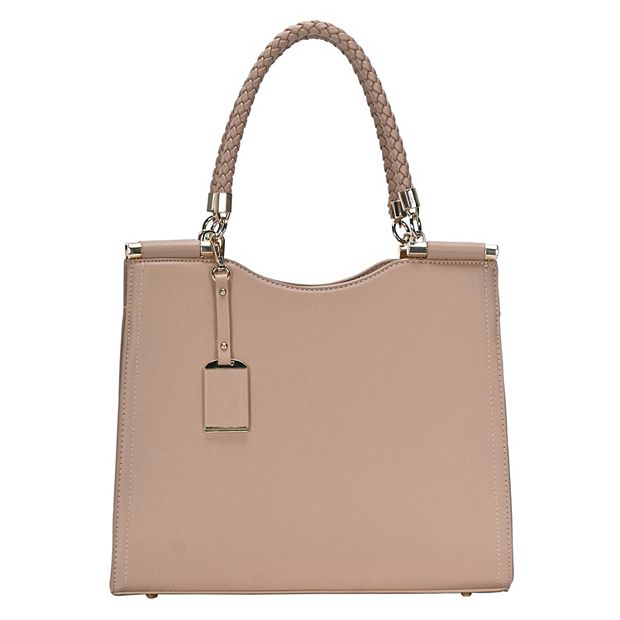 Miztique Vegan Leather Handbag Purse Shoulder Bag Vegan Leather Brown ~NWT