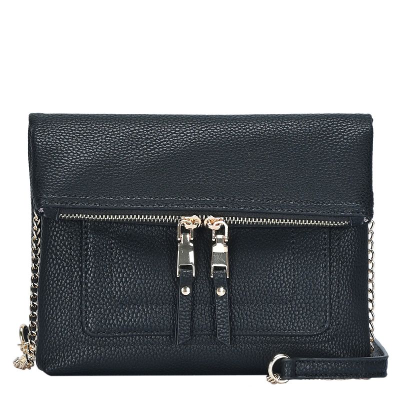 Miztique Vegan Leather Crossbody Bag, Black