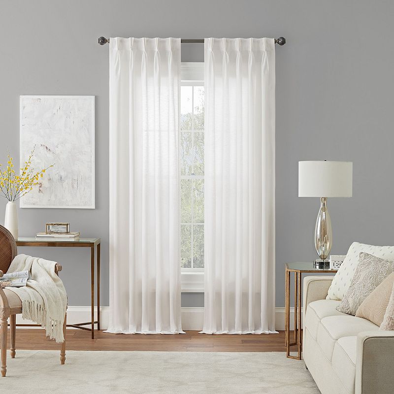 UPC 081806679966 product image for Waverly Serendipity 5 Pleat Window Curtain Panel, White | upcitemdb.com