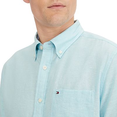 Men's Tommy Hilfiger Linen Custom-Fit Button-Down Shirt