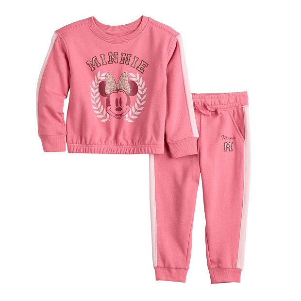 Disney Girls' Sweatsuit Set - 2 Piece Minnie Mouse Fleece Sweatshirt and  Sweatpants - Clothing Set for Toddlers/Girls, 2T-7 : : Clothing