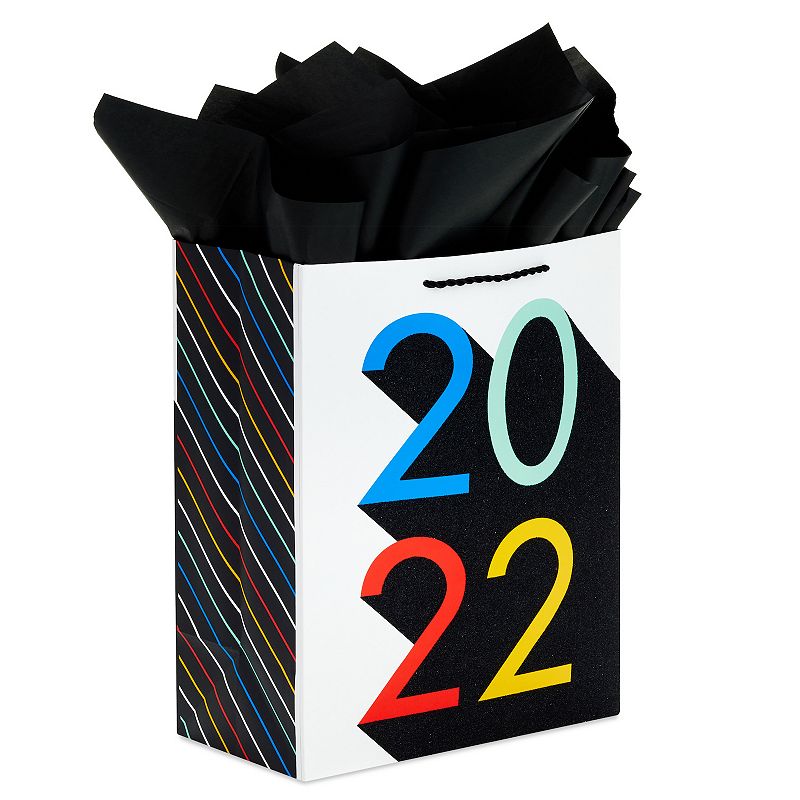 Hallmark Large 2022 Graduation Gift Bag with Tissue Paper, Multicolor