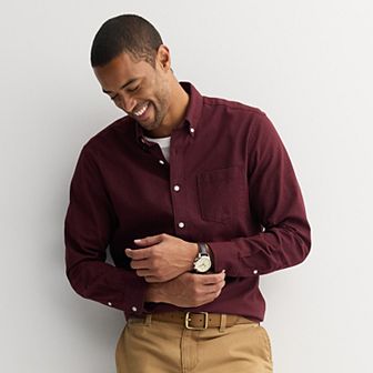 Men's Sonoma Goods For Life® Long Sleeve Perfect Length Button-Down Shirt