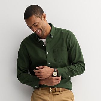 Men's Sonoma Goods For Life® Long Sleeve Perfect Length Button-Down Shirt