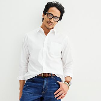 Men's Sonoma Goods For Life® Long Sleeve Perfect Length Button-Down Shirt
