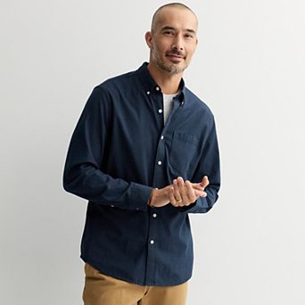 Men's Sonoma Goods For Life® Long Sleeve Perfect Length Button-Down Shirt