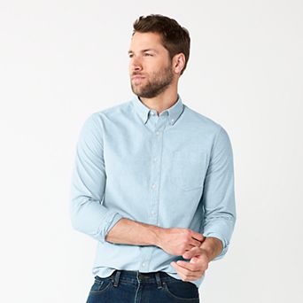 Men's Sonoma Goods For Life® Long Sleeve Perfect Length Button-Down Shirt