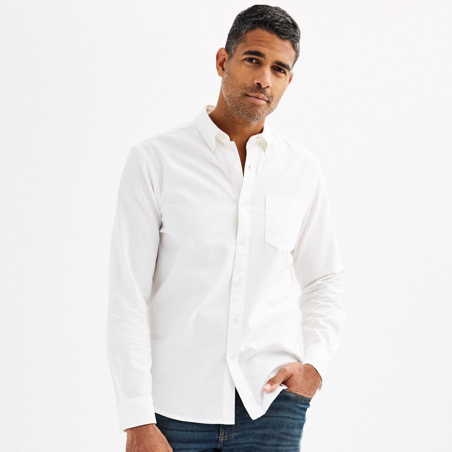 Men's Sonoma Goods For Life® Slim Perfect-Length Button-Down Shirt